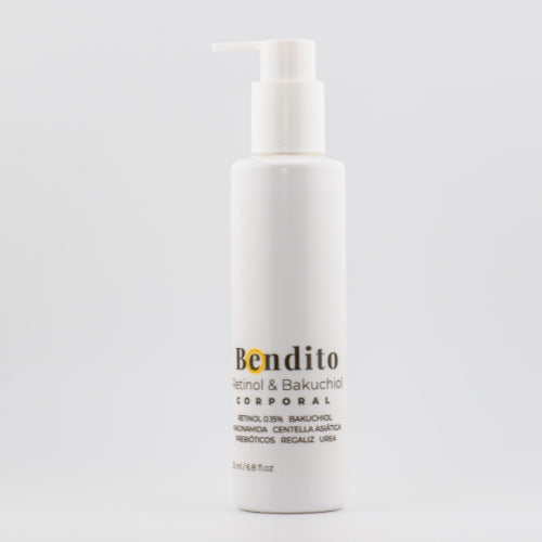 Bendito Retinol & Bakuchiol. Crema Corporal Antiedad para Cuello, Escote y Senos. 200ml
