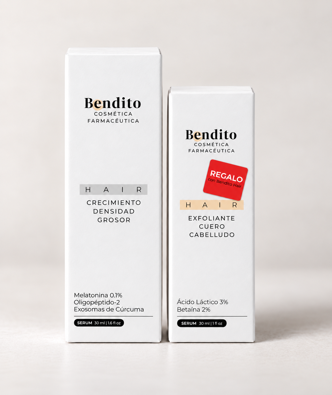PROMO Bendito Hair crecimiento, densidad y grosor + Bendito Hair exfoliante GRATIS