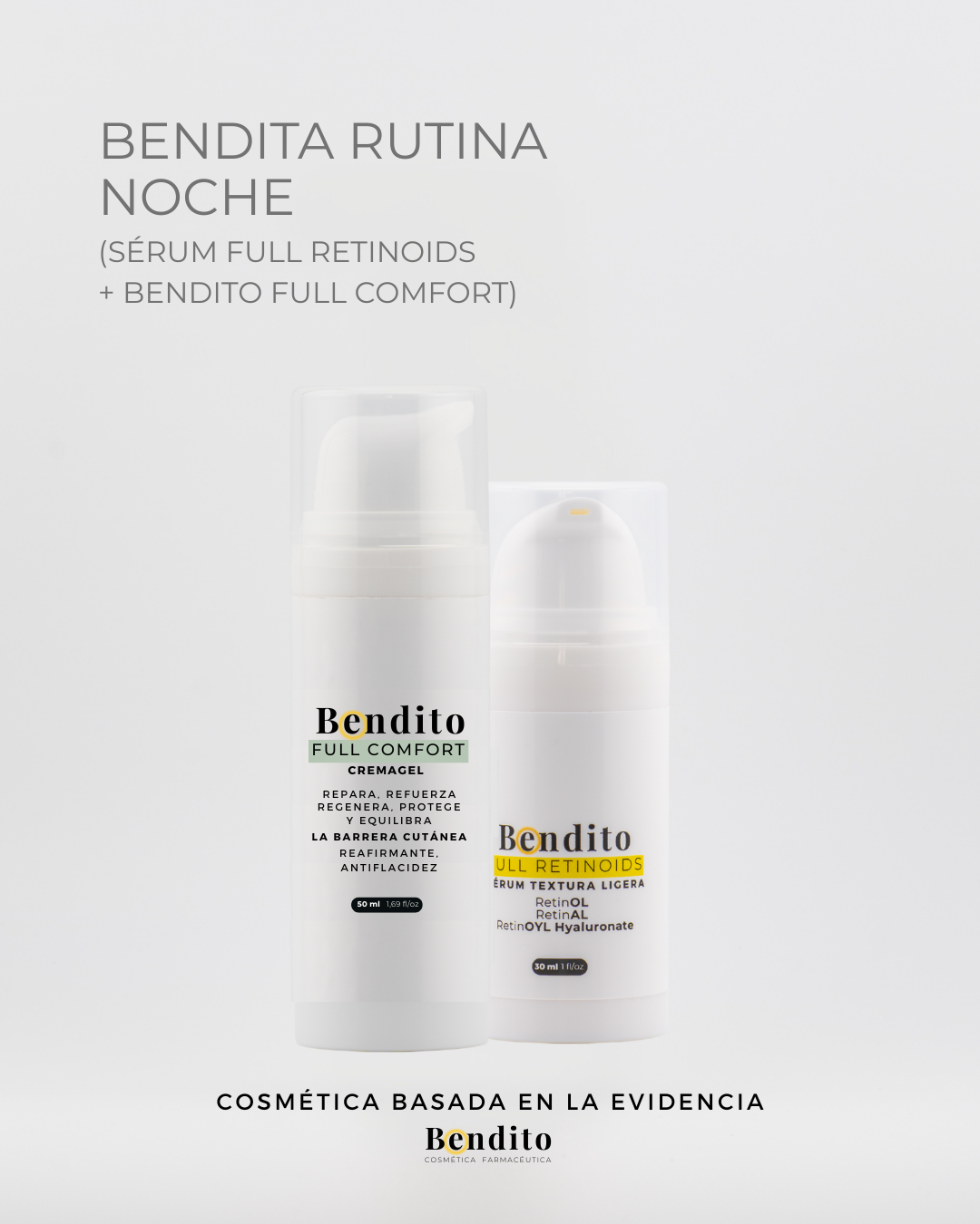 Bendita Rutina NOCHE: Full Retinoids facial + Bendito Full Comfort