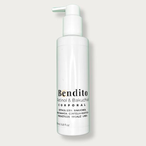 Bendito Retinol & Bakuchiol. Crema Corporal Antiedad para Cuello, Escote y Senos. 200ml