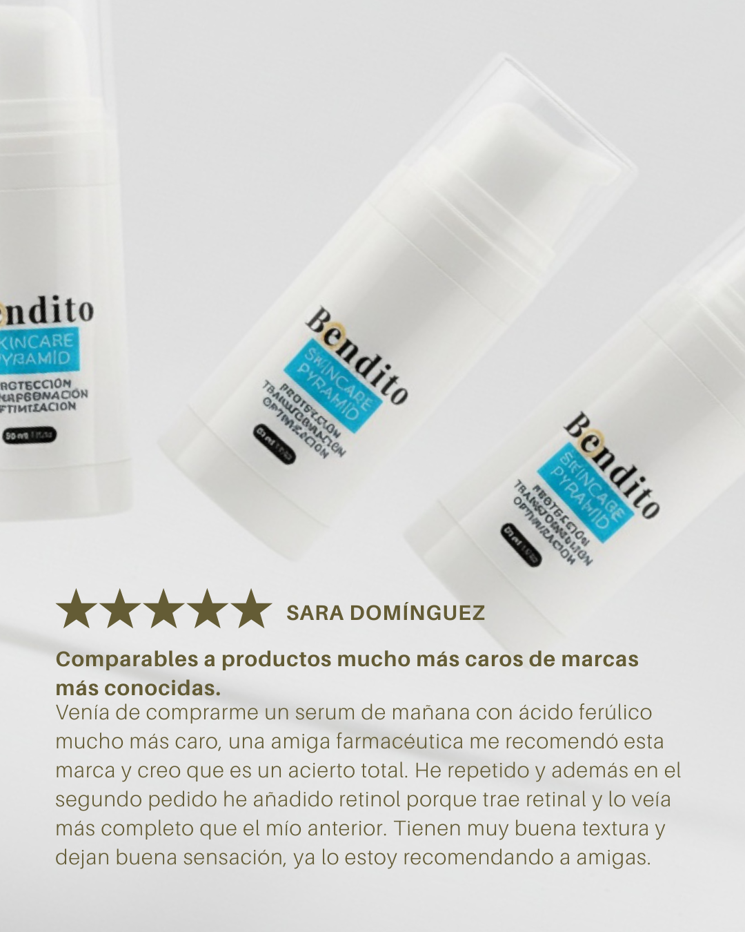 Bendito Skincare Pyramid. Emulsión concentrada ligera Todo en Uno que protege, repara y rejuvenece