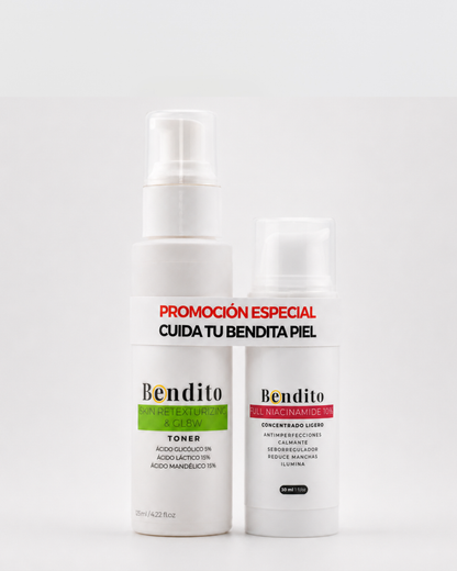 Bendito Full Niacinamide 10%+ Tónico Exfoliante de REGALO